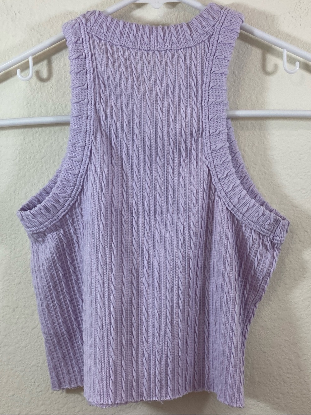 Arizona Jean Company Lilac Racerback Crop Tank XS Raw Hem - Picture 5 of 7